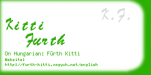 kitti furth business card